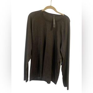 Lul men’s metal vent tech long sleeve GRAPHITE GREY/BLACK Size L